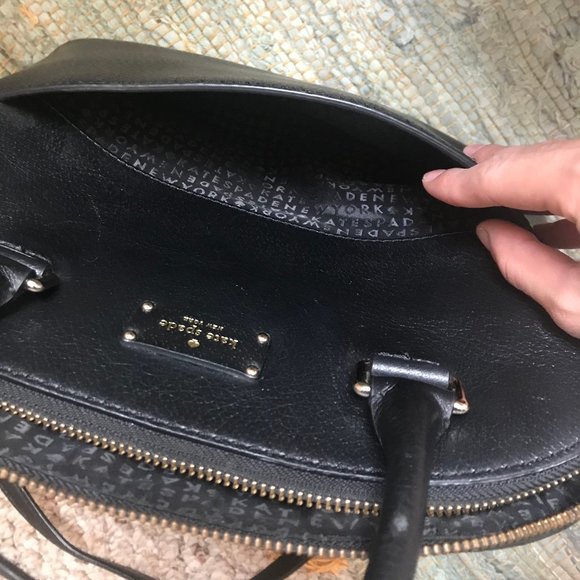 Kate Spade Black Leather Handbag+Crossbody Purse - Picture 7 of 8